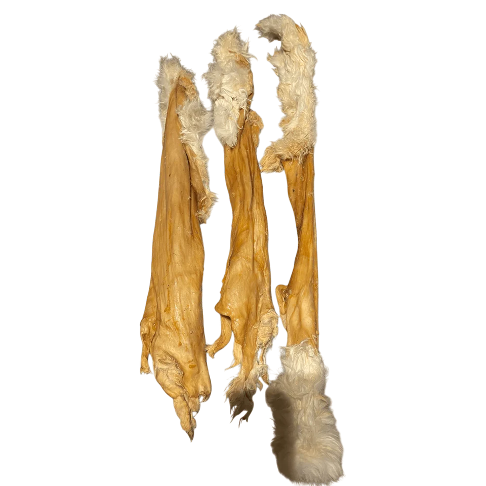 Kaninchen Hautstange mit Fell