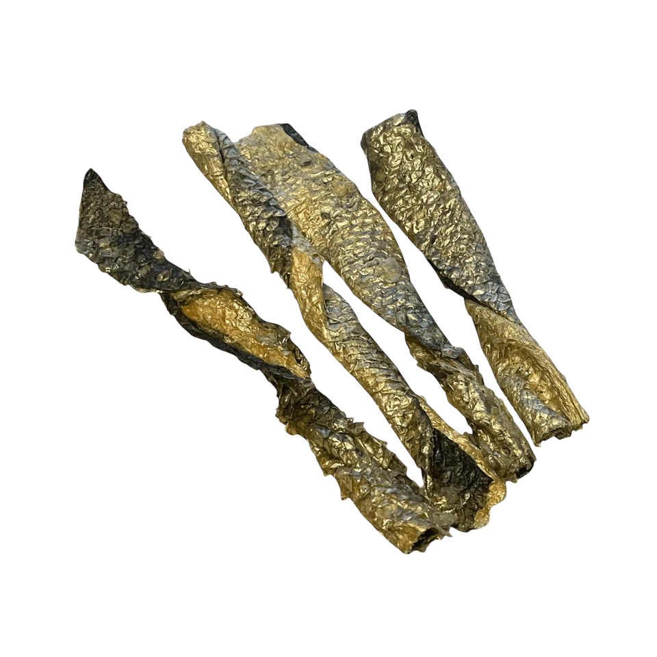 Lachs Hautsticks gedreht